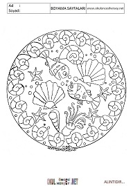 Mandala boyama sayfaları